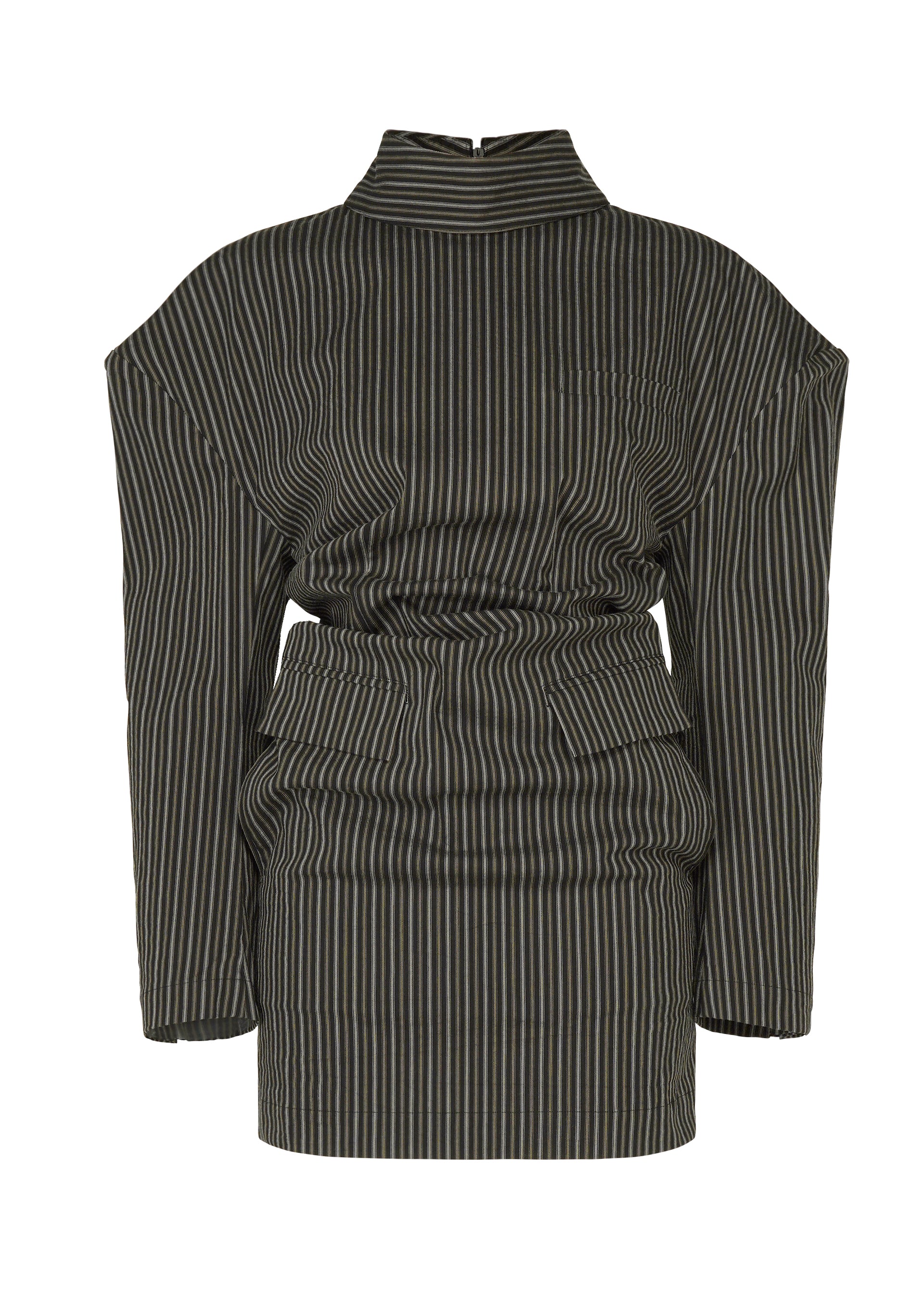 Issey Miyake Allow Stripe tunika white-hued pruhovaná