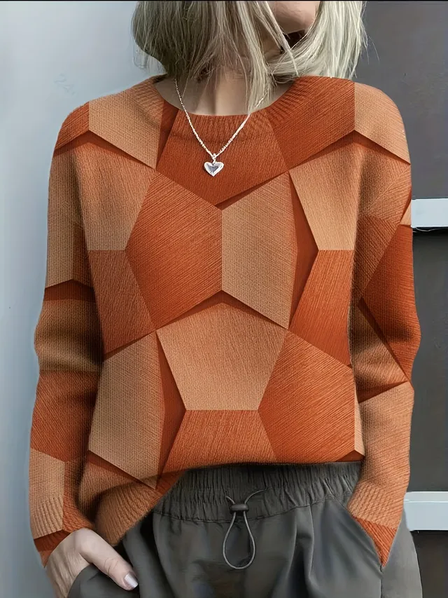 Norielle Essentiel pulovr zelený M geometrický