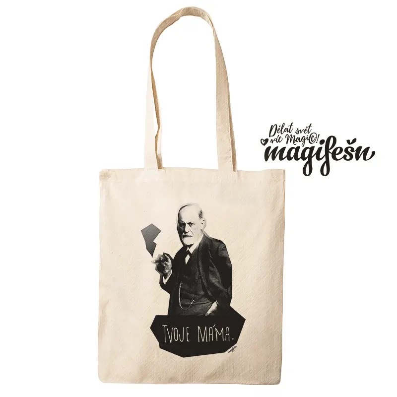 Magifešn Freud Tvoje máma taška MEDIUM recyklovaná