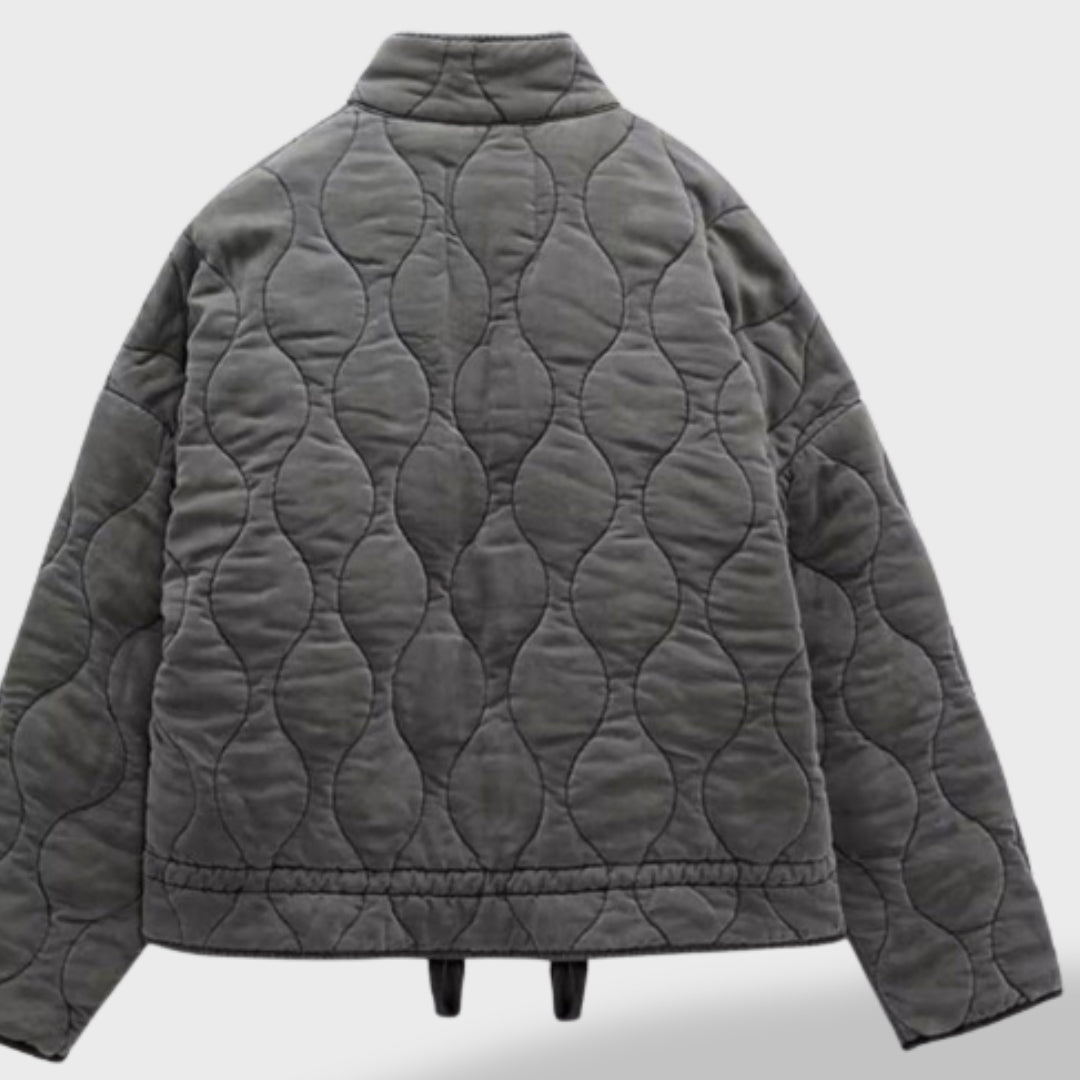 Norielle Oversize bunda šedá prošívaná zimní