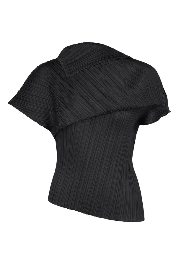 Issey Miyake Leap asymetrický top černý