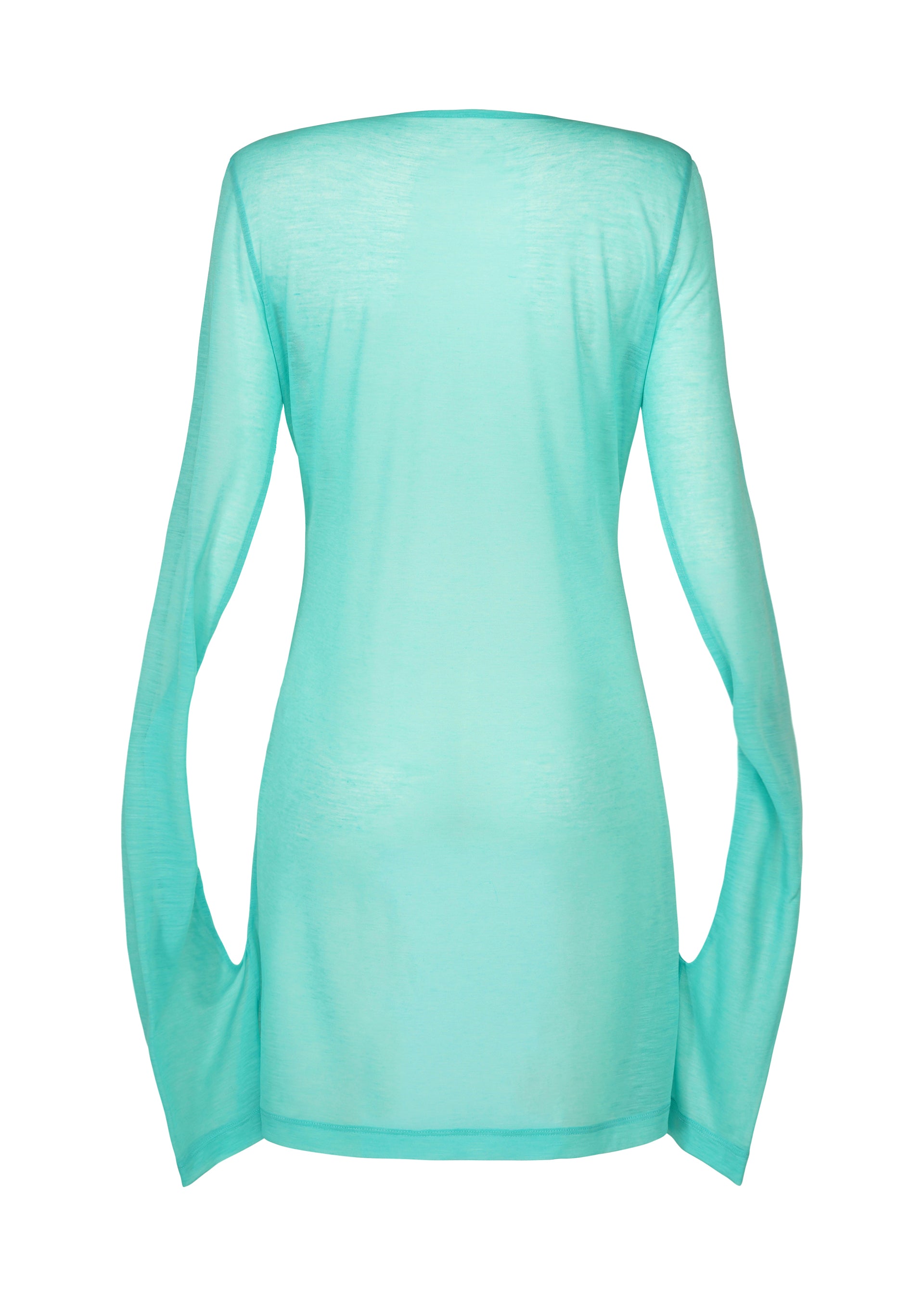 Issey Miyake Sheer Wool Jersey tunika černá vel. 2 vlněná