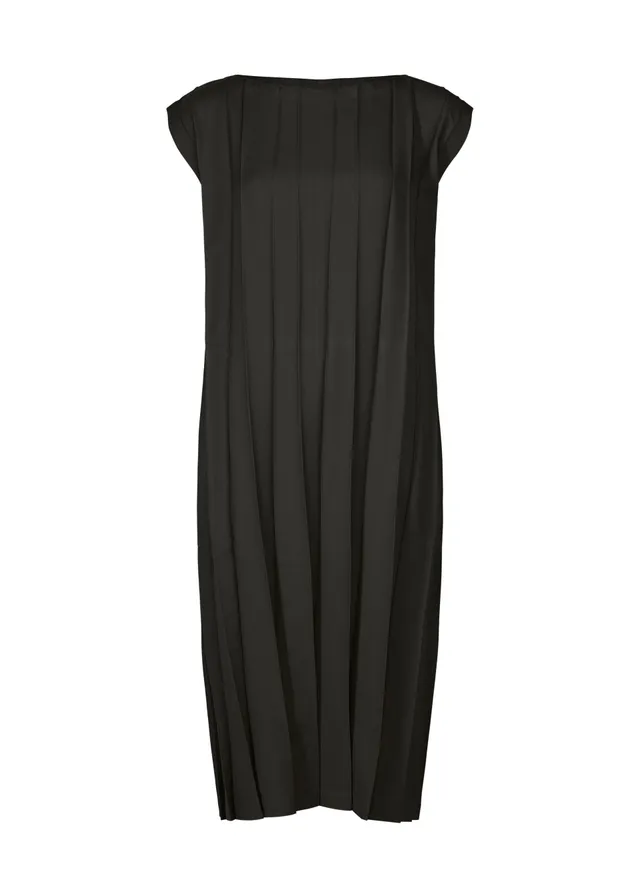 Issey Miyake Cross Pleats šaty Black s kapsami
