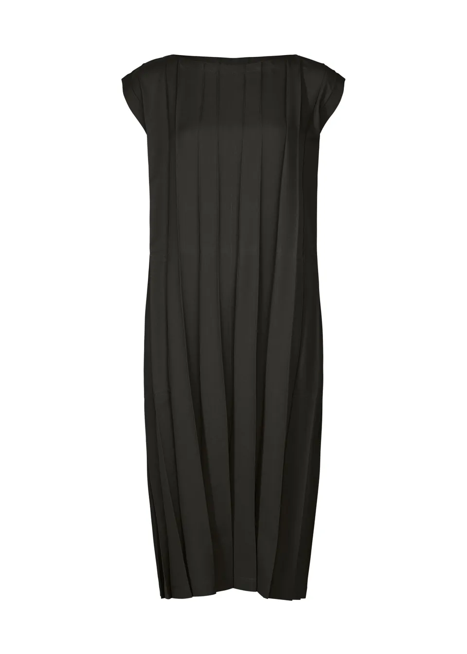 Issey Miyake Cross Pleats šaty Black s kapsami