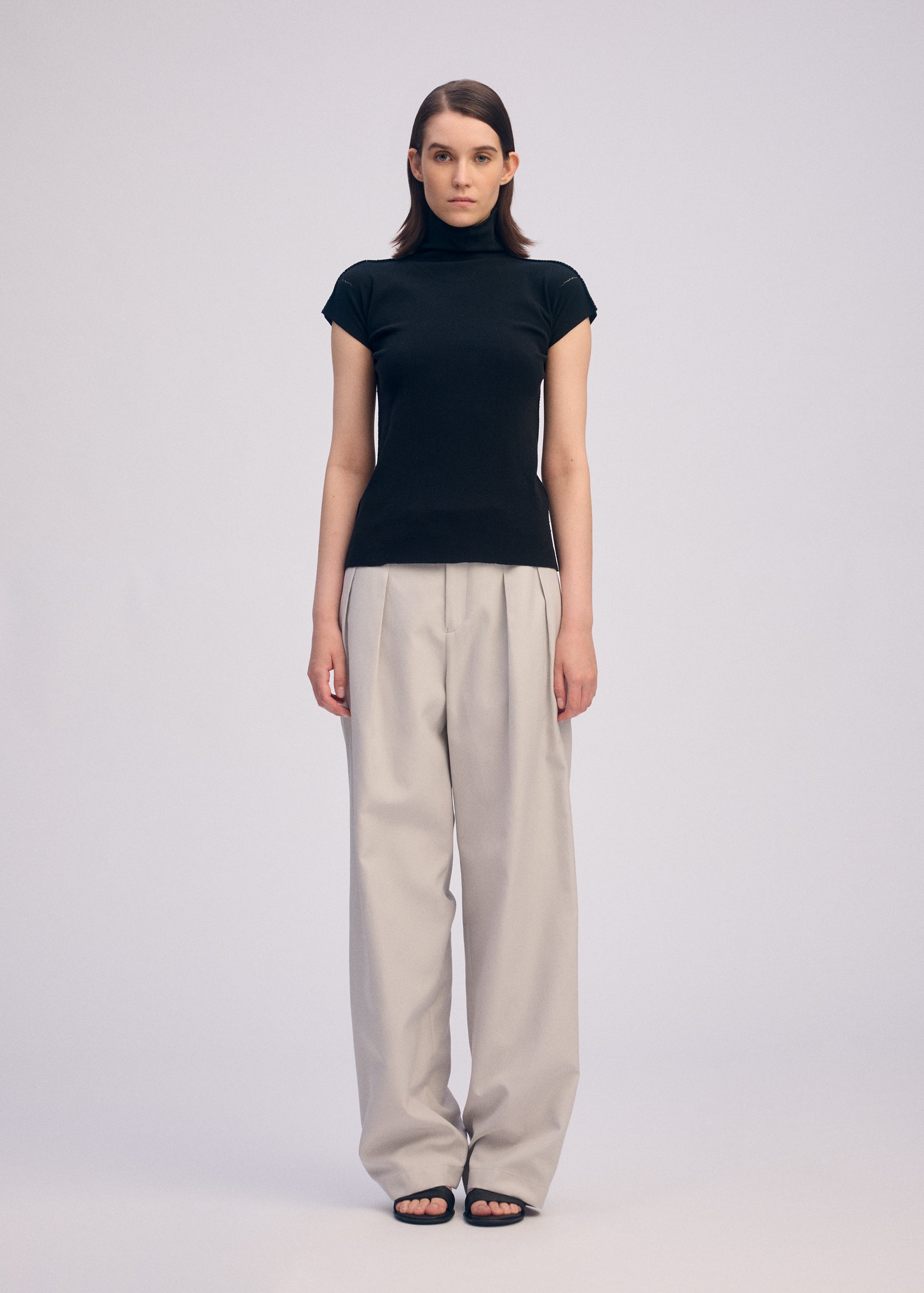 Issey Miyake Cotton Baguette BK-66 top černý vel. 2 bavlněný