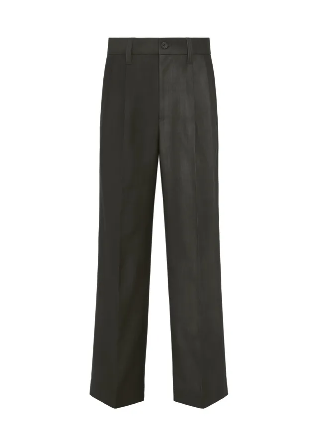Issey Miyake Gradation Wool vlněné kalhoty s pukem černé