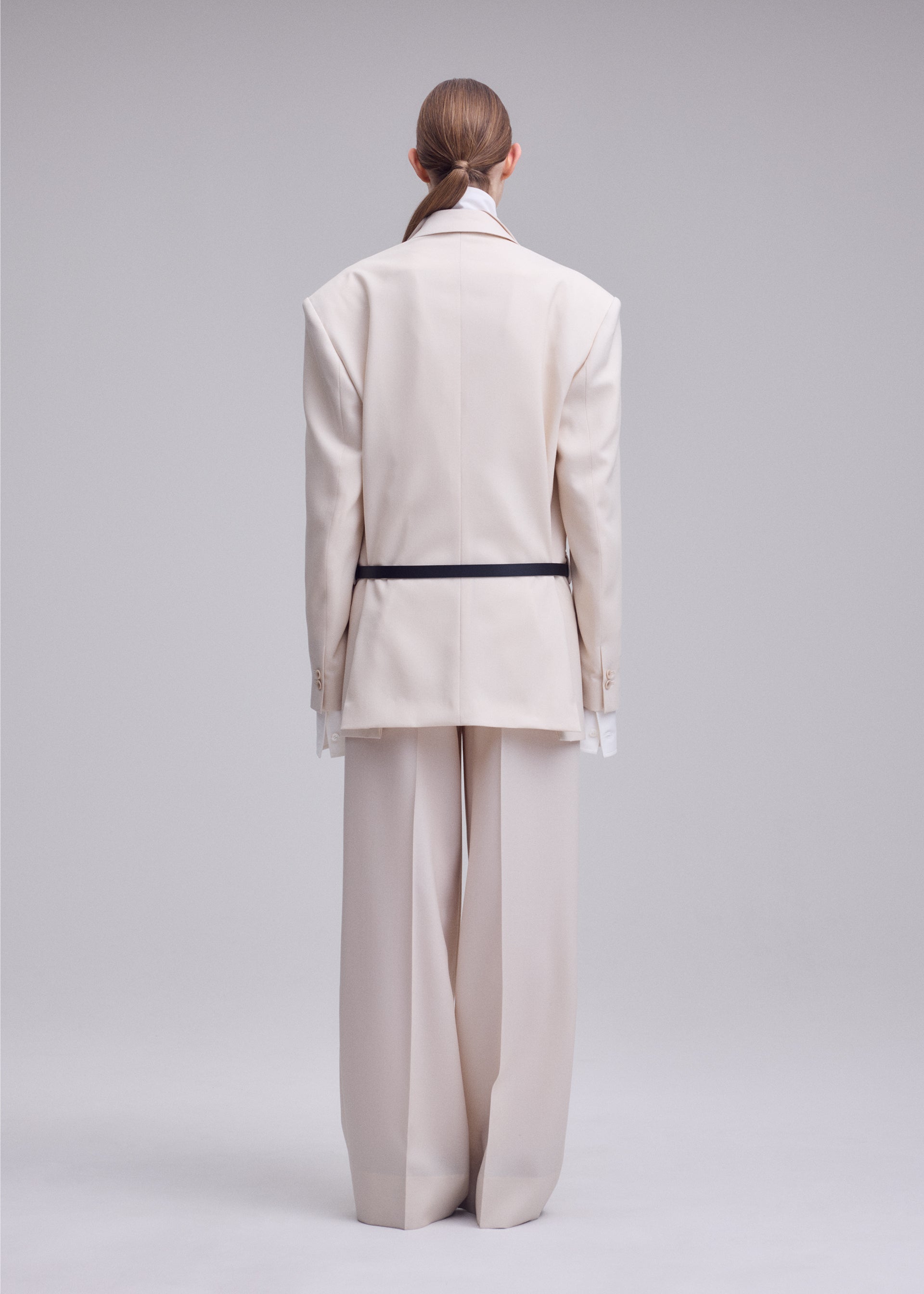 Issey Miyake Untitled kalhoty off-white široké