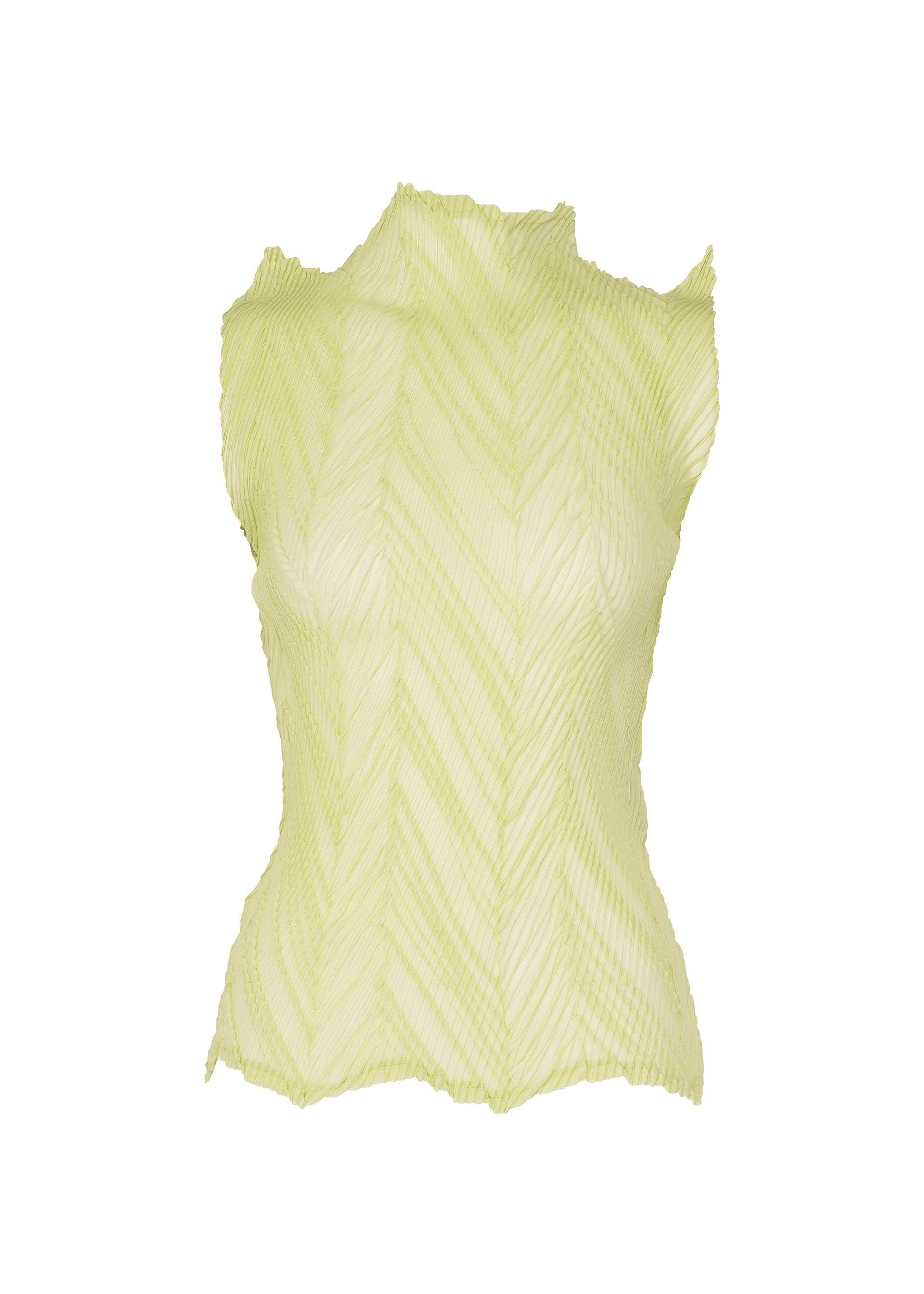 Issey Miyake Zigzag Pleats top bez rukávů černý vel. 2