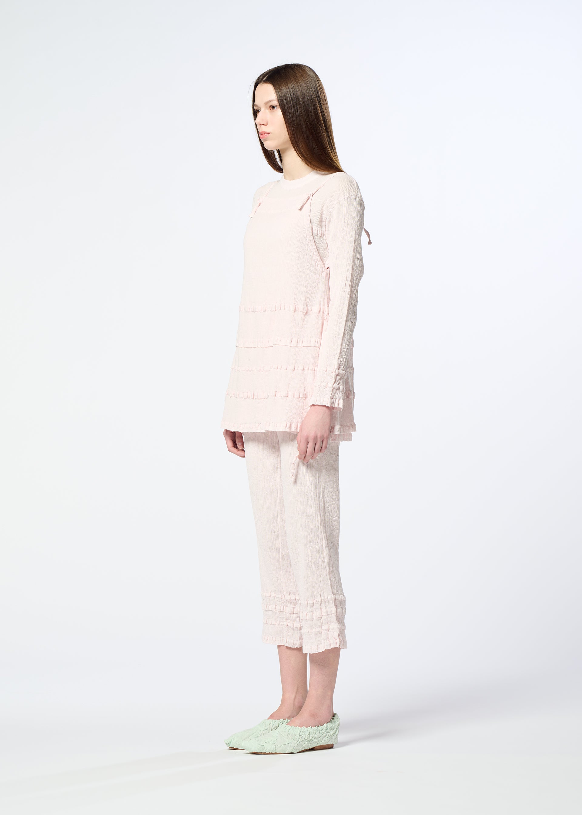 Issey Miyake Kyo Chijimi Tsuchikabe top Black 2 bavlna