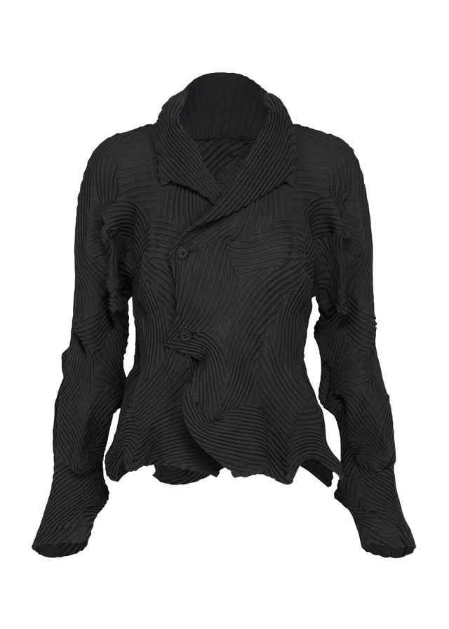 Issey Miyake TYPE-P 003-1 bunda černá plisovaná