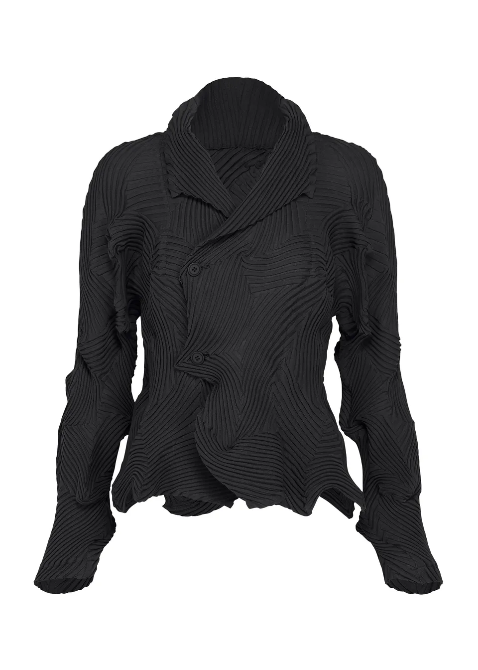 Issey Miyake TYPE-P 003-1 bunda černá plisovaná