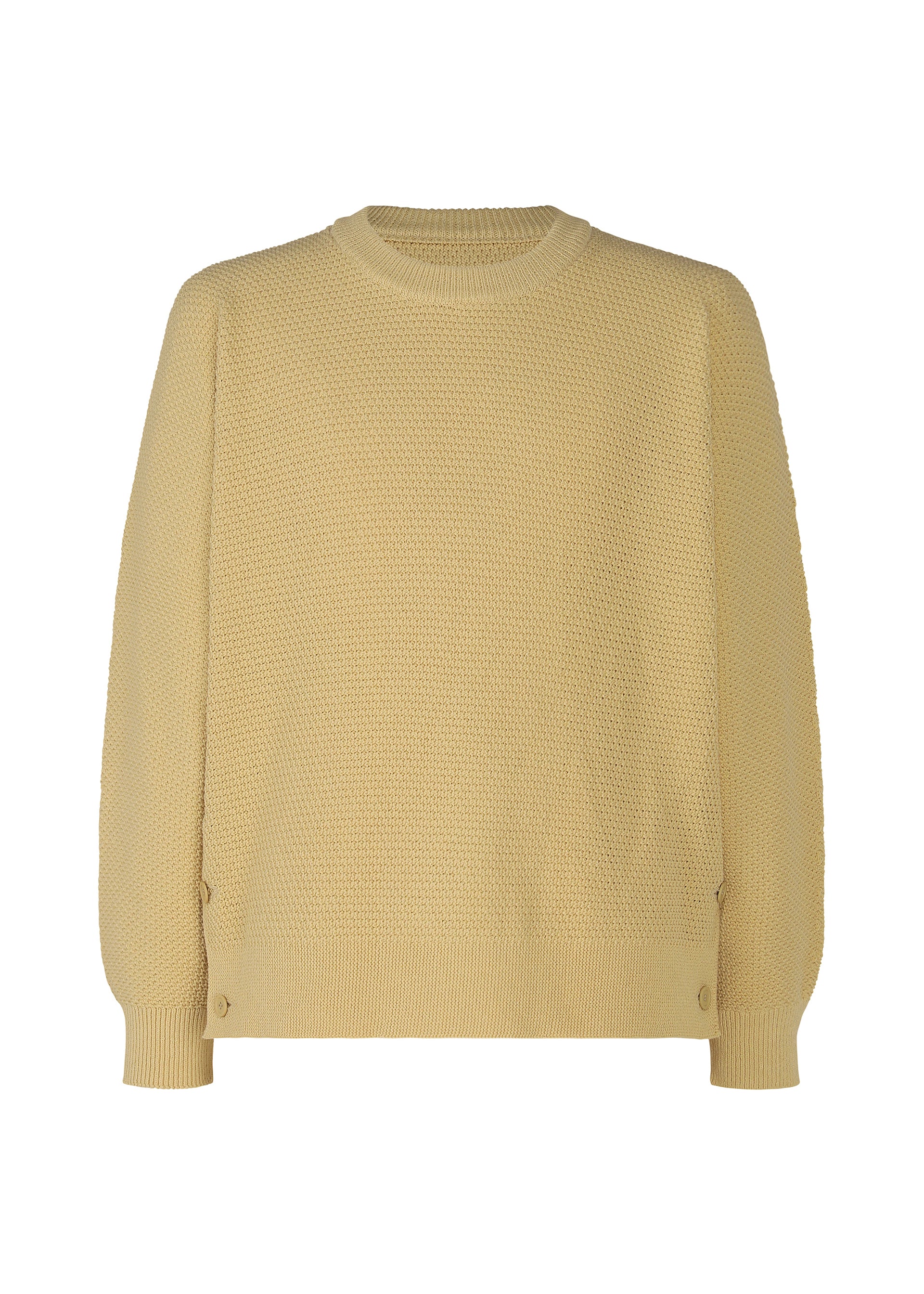 Issey Miyake Rustic Knit svetr černý kulatý výstřih