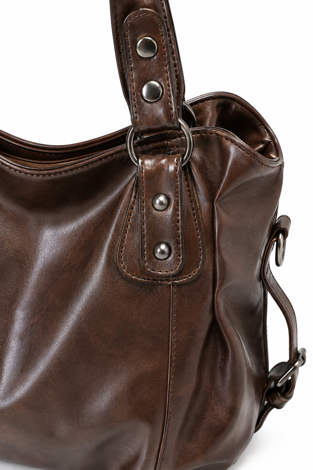 Norielle velká shopper kabelka černá zrnitá kůže