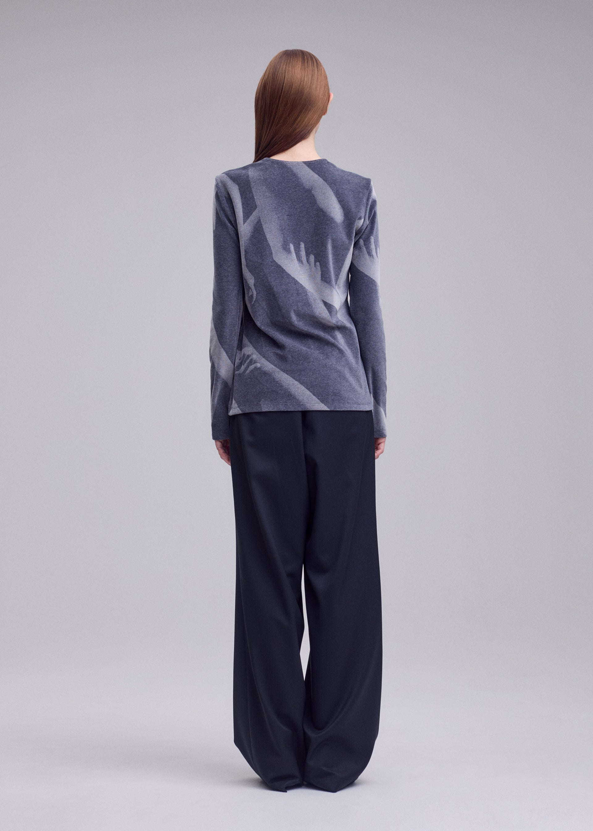 Issey Miyake Hands of Lover Velour top šedý vel. 2
