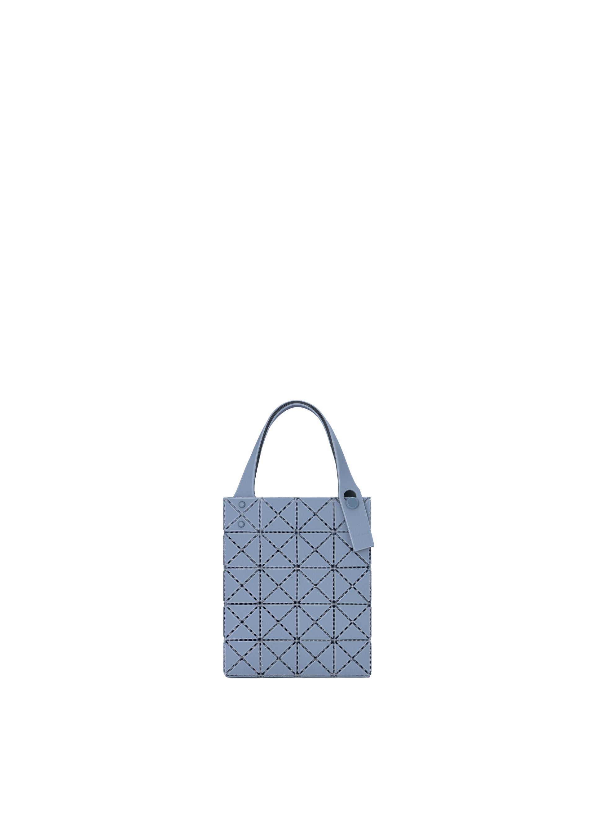 Issey Miyake Prism Plus tote light gray mini trojúhelníky