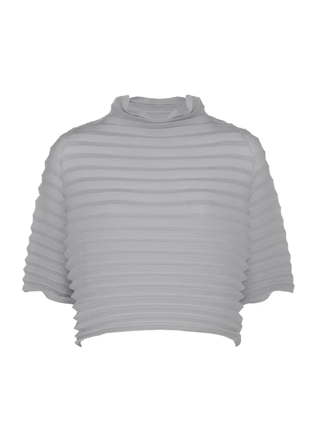 Issey Miyake Accordion Stretch Pleats top šedá plisovaný