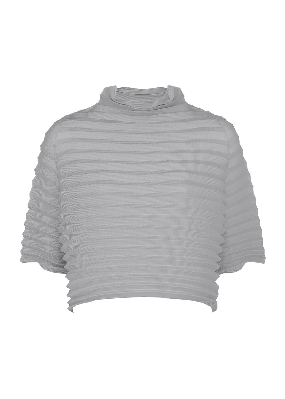 Issey Miyake Accordion Stretch Pleats top šedá plisovaný