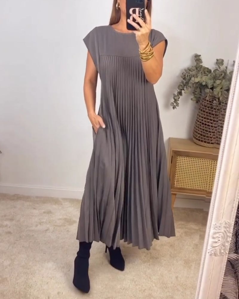 Norielle Bronisława maxi šaty bez rukávů béžové