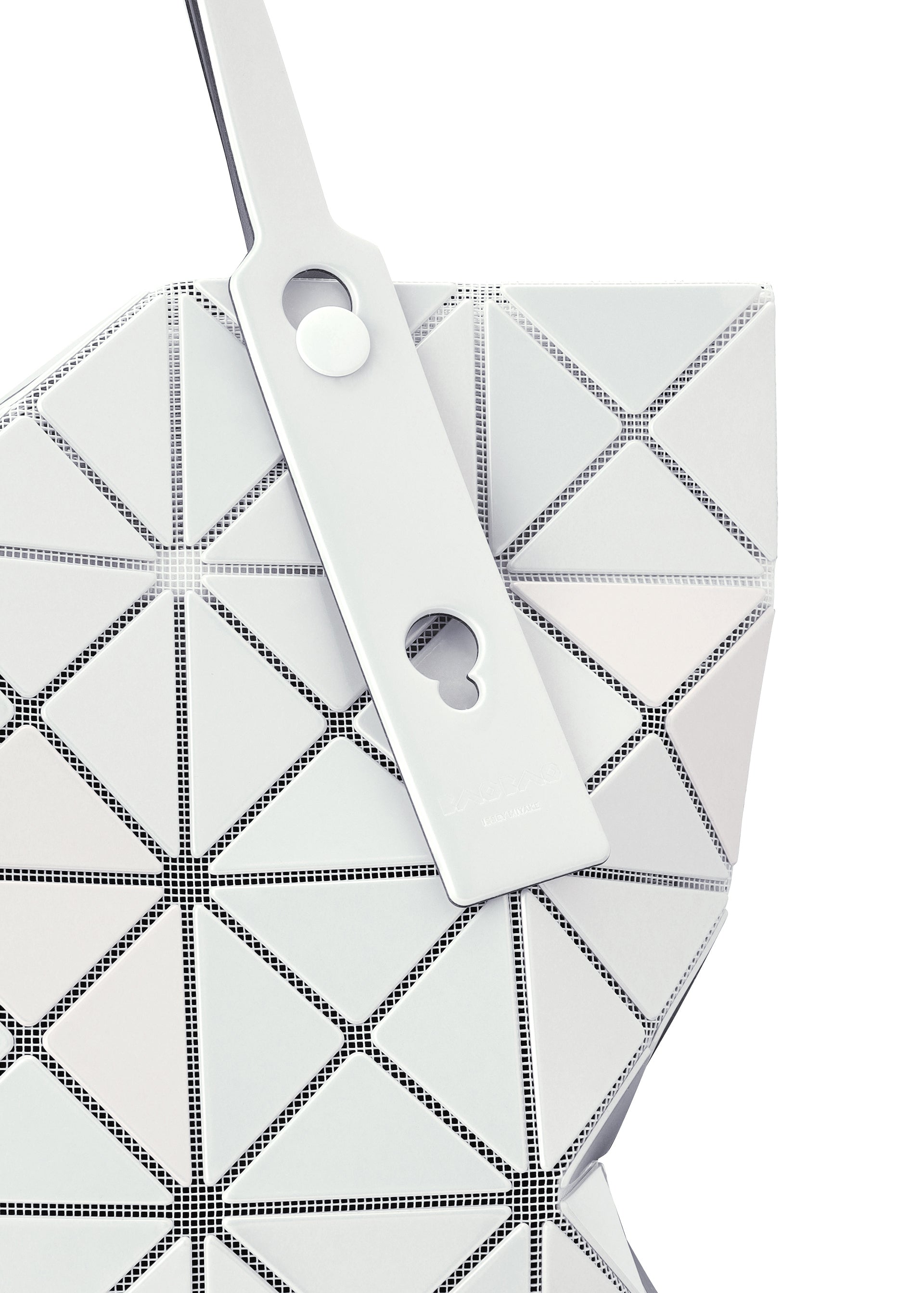 Issey Miyake Lucent Metallic tote kabelka bílá metalická