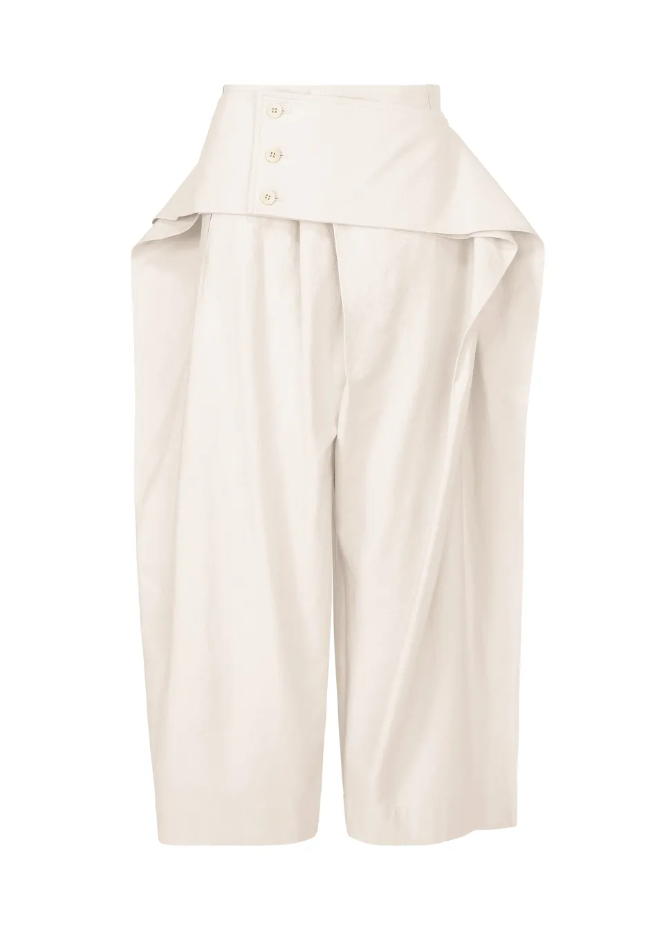 Issey Miyake Grainy kalhoty OFF-WHITE strečové