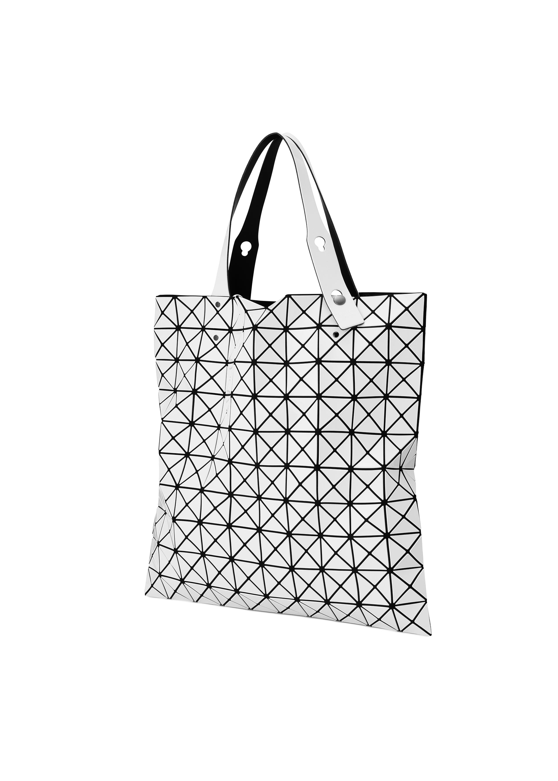 Issey Miyake Prism tote kabelka bílá lesklá