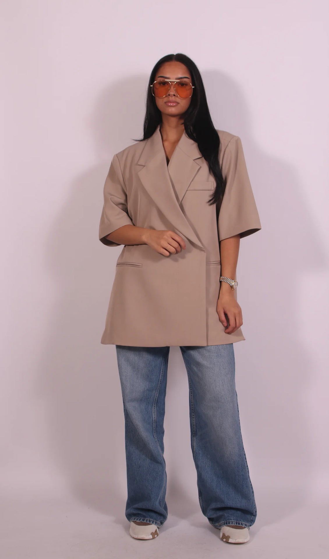 Norielle Oversize volné tričko hnědé