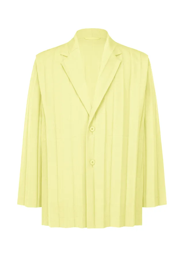 Issey Miyake Edge Ensemble sako žlutá plisé