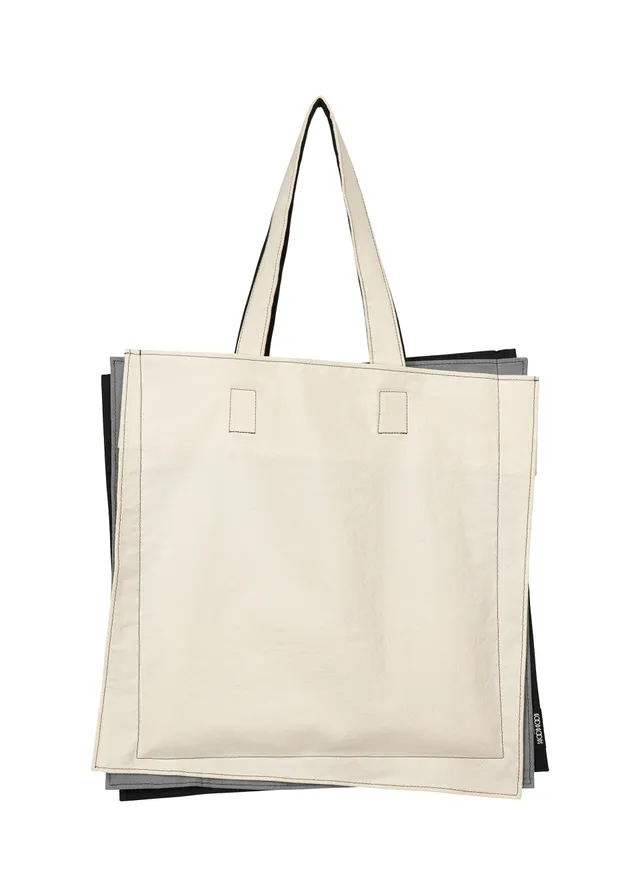 Issey Miyake Irogami tote taška White Mix bavlněná