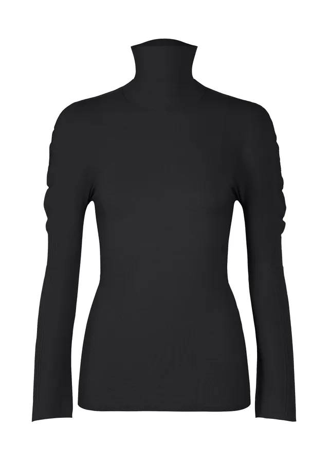 Issey Miyake A-Poc Skin top černý s rolákem