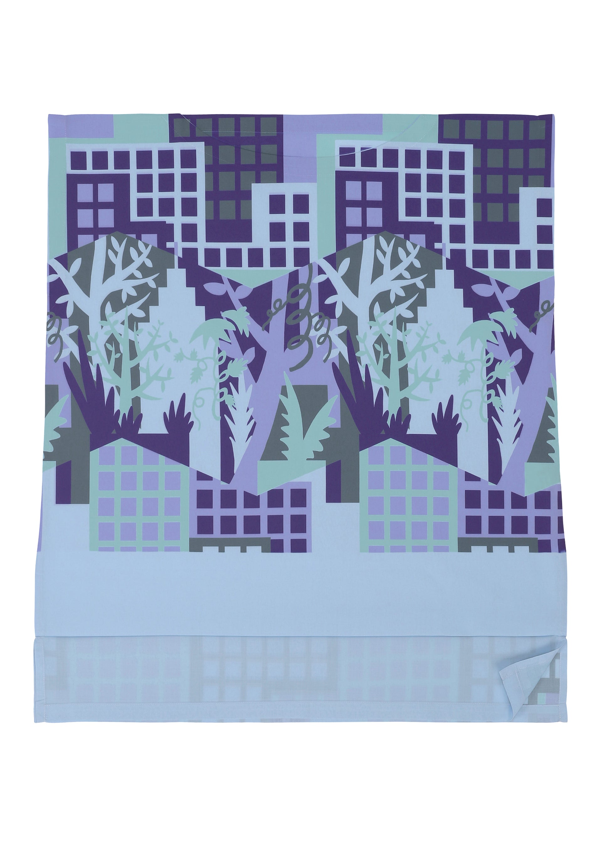 Issey Miyake Me Building Print top šedá s potiskem lehký