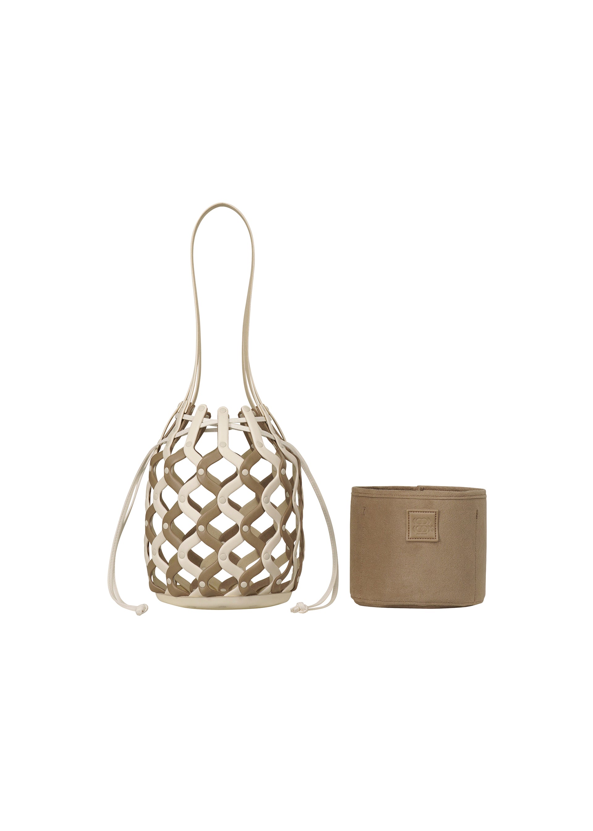 Issey Miyake AMIME kabelka off white beige síťovaná