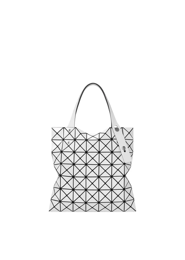 Issey Miyake Prism tote bílý geometrický