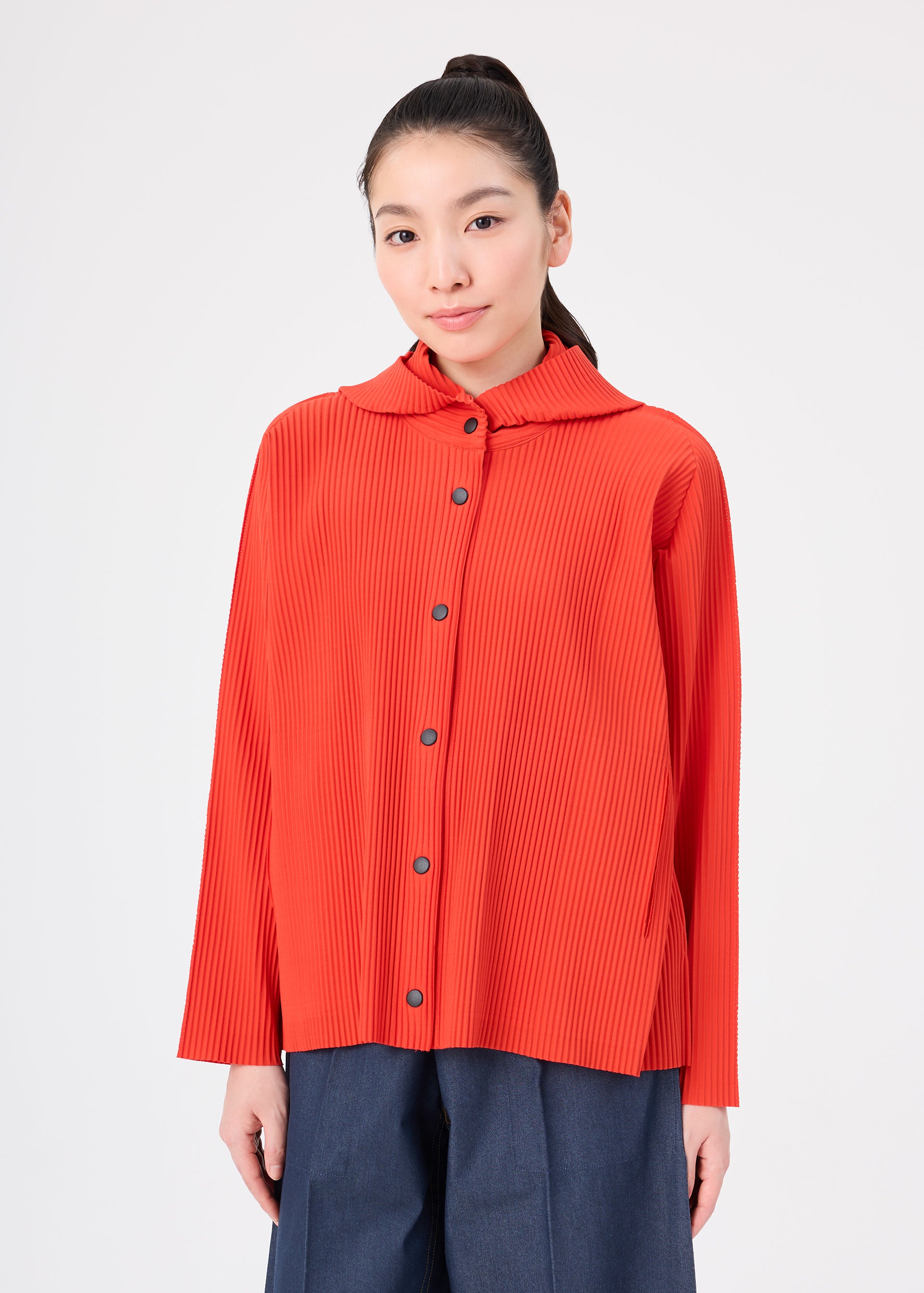 Issey Miyake Fine Knit Pleats Color 2 mikina charcoal