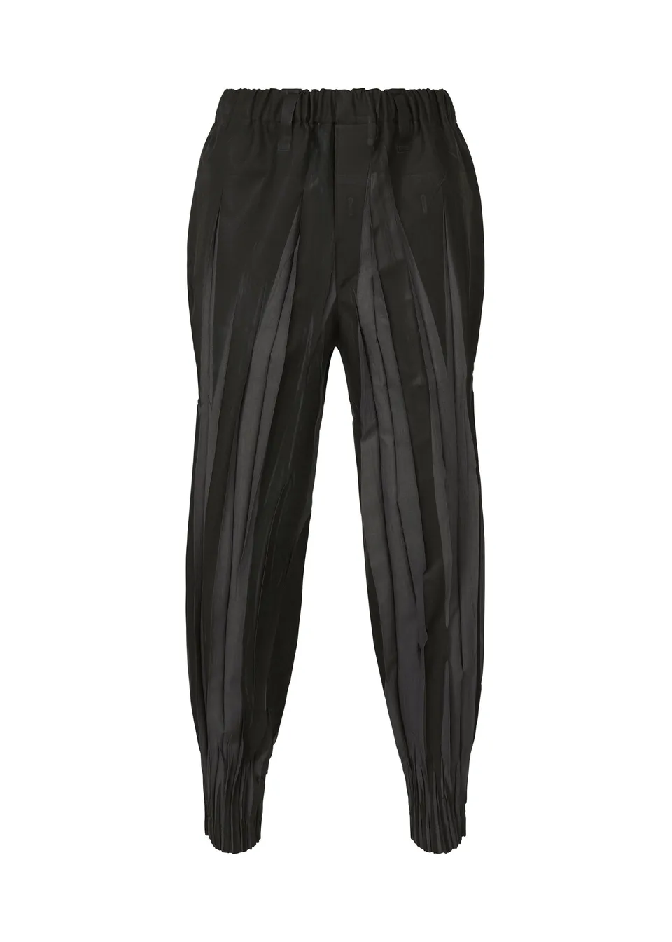 Issey Miyake EDGE strukturované kalhoty černé vel. 2