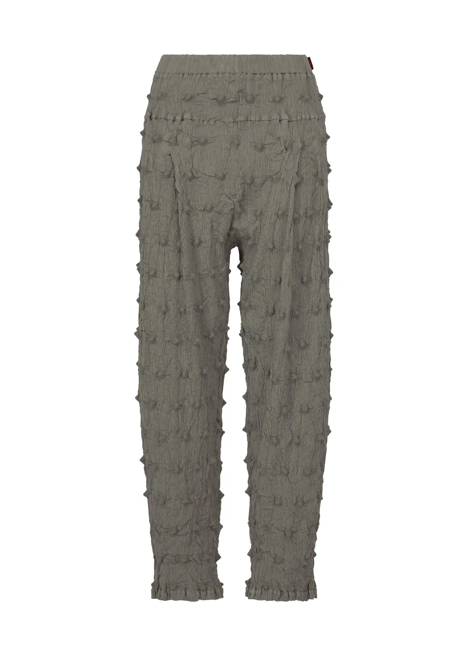 Issey Miyake Kyo Chijimi Square Emb kalhoty Middle Gray vyšívka