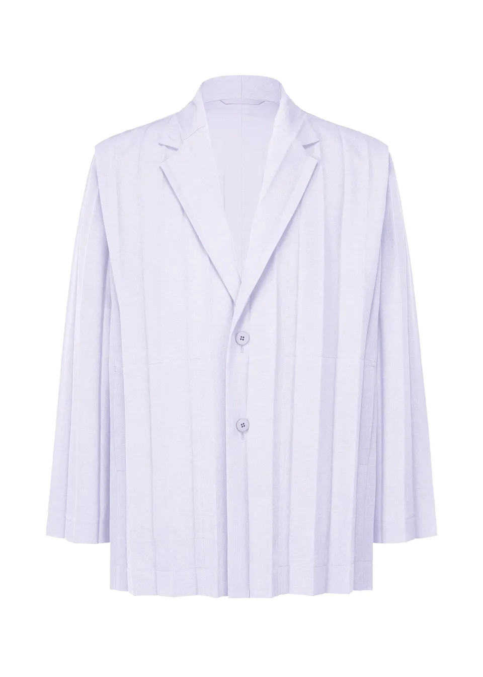 Issey Miyake Edge Ensemble sako White Blue plisované