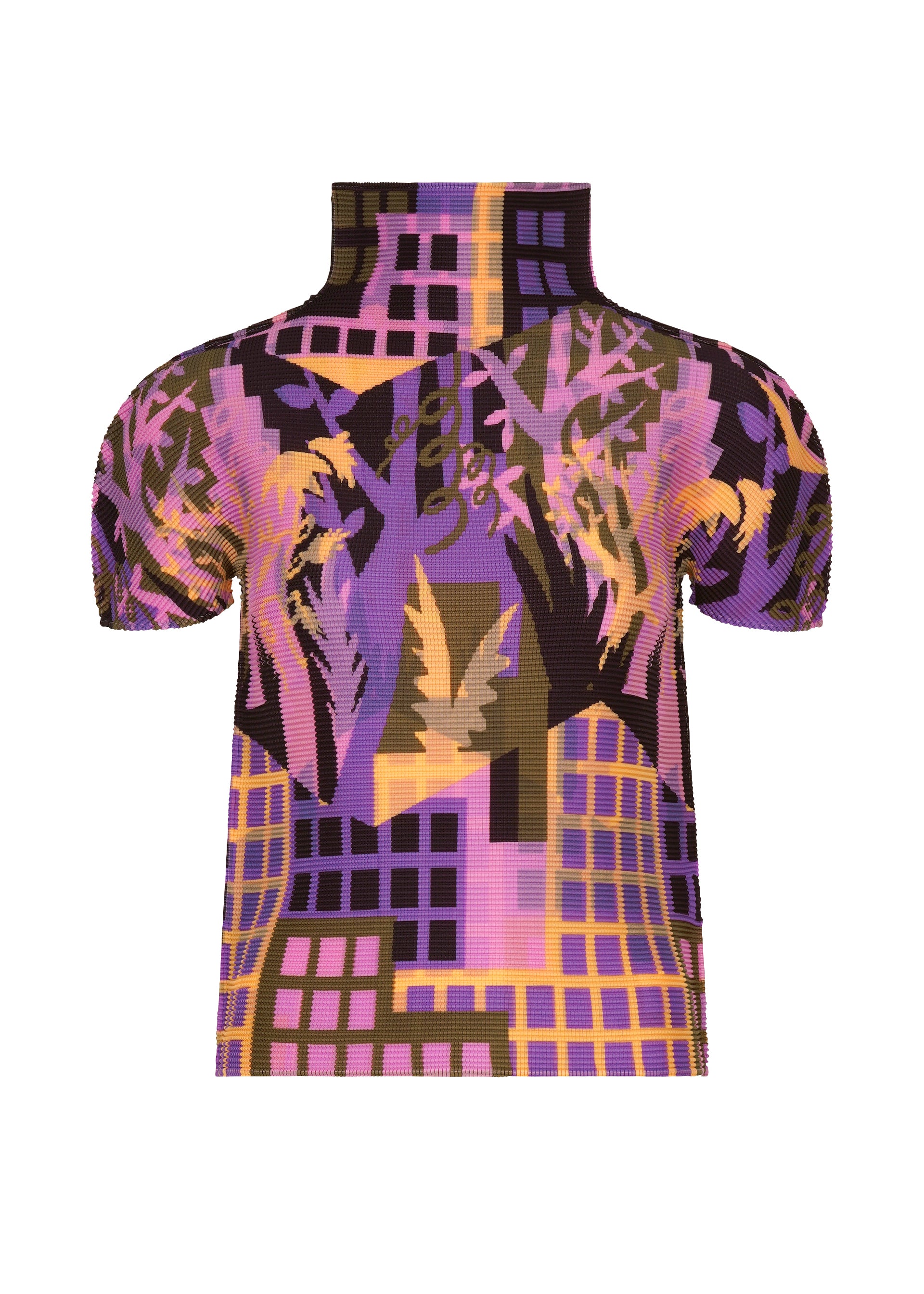 me Issey Miyake Building triko Gray-Hued stretch plisé