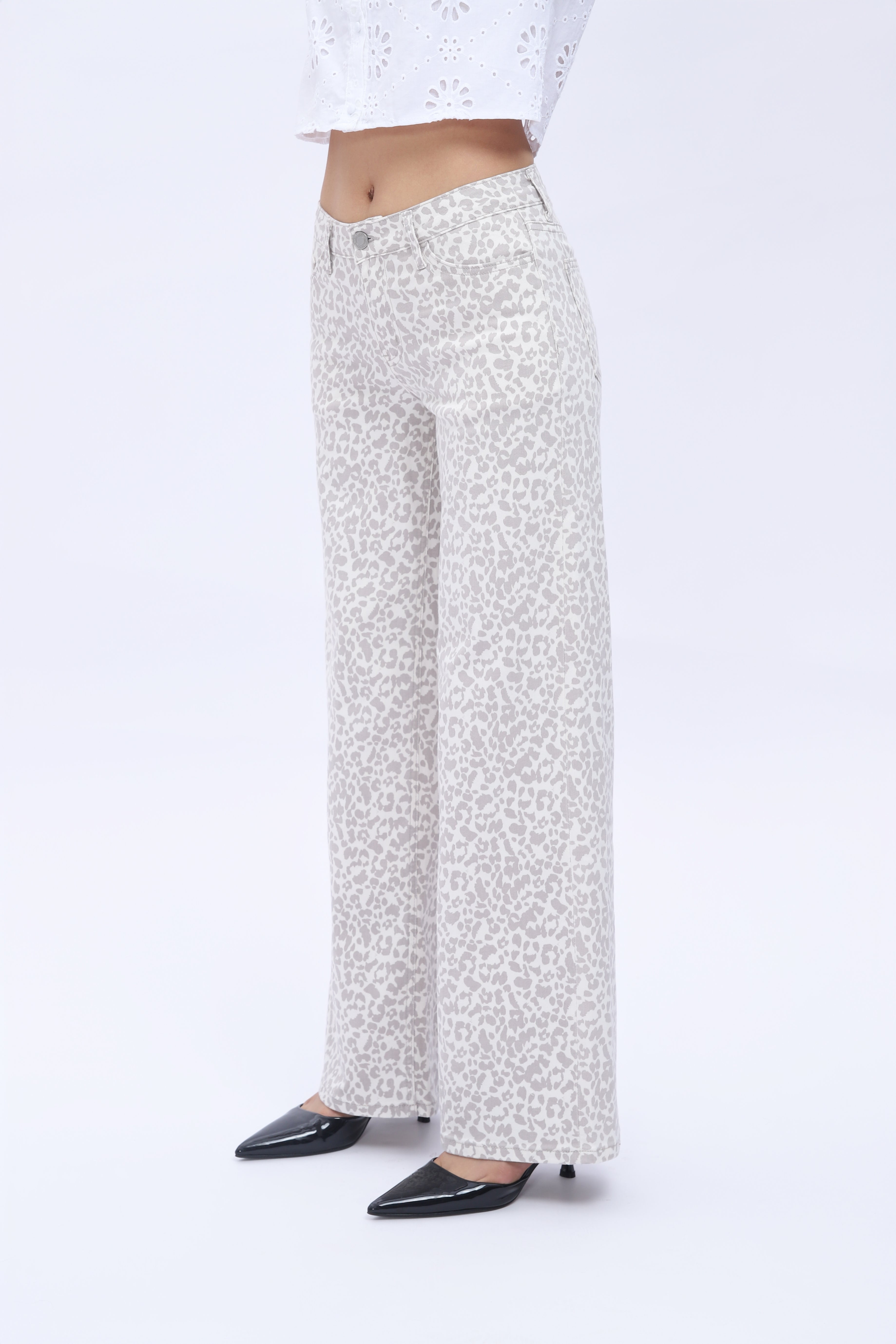 Norielle dámské džíny wide leg světle modré