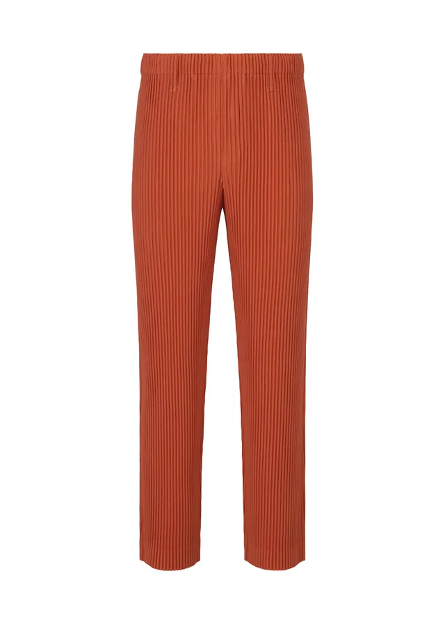 Issey Miyake Tailored Pleats 3 kalhoty růžové rovné