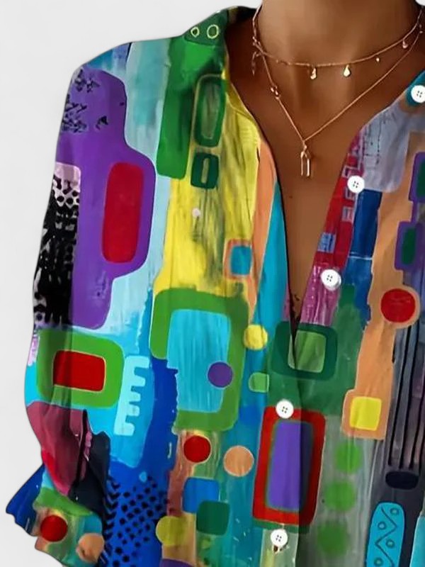 Norielle košile geometrický vzor multicolor dámská
