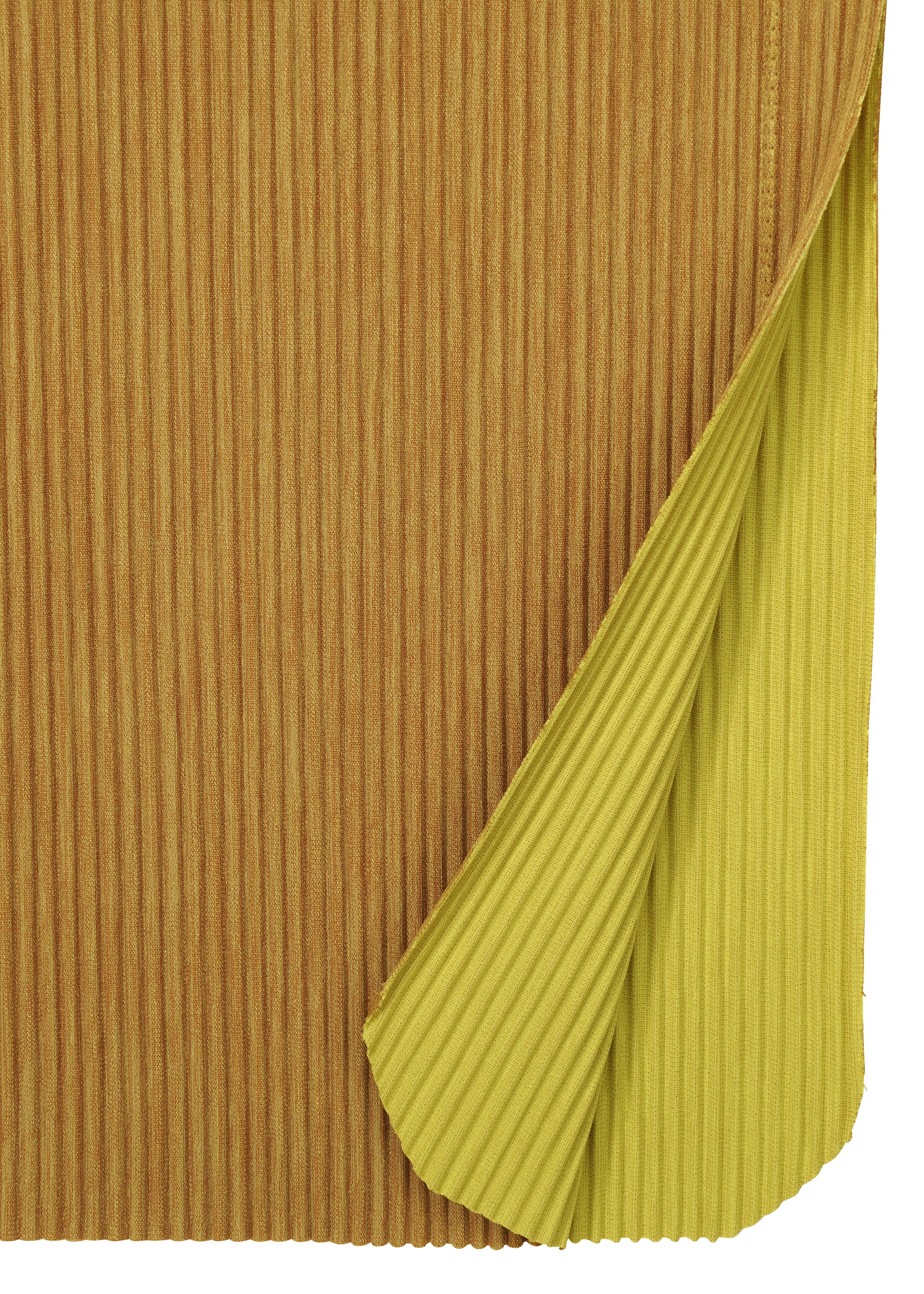 Issey Miyake Mix Fine Knit Pleats kalhoty žluté