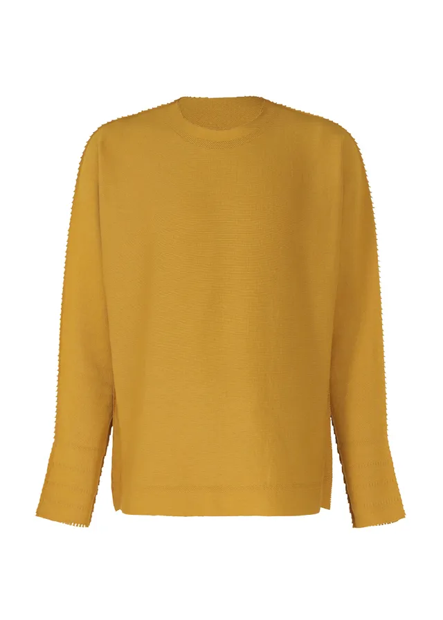 Issey Miyake Type-A 001-1 pletené triko Dark Yellow