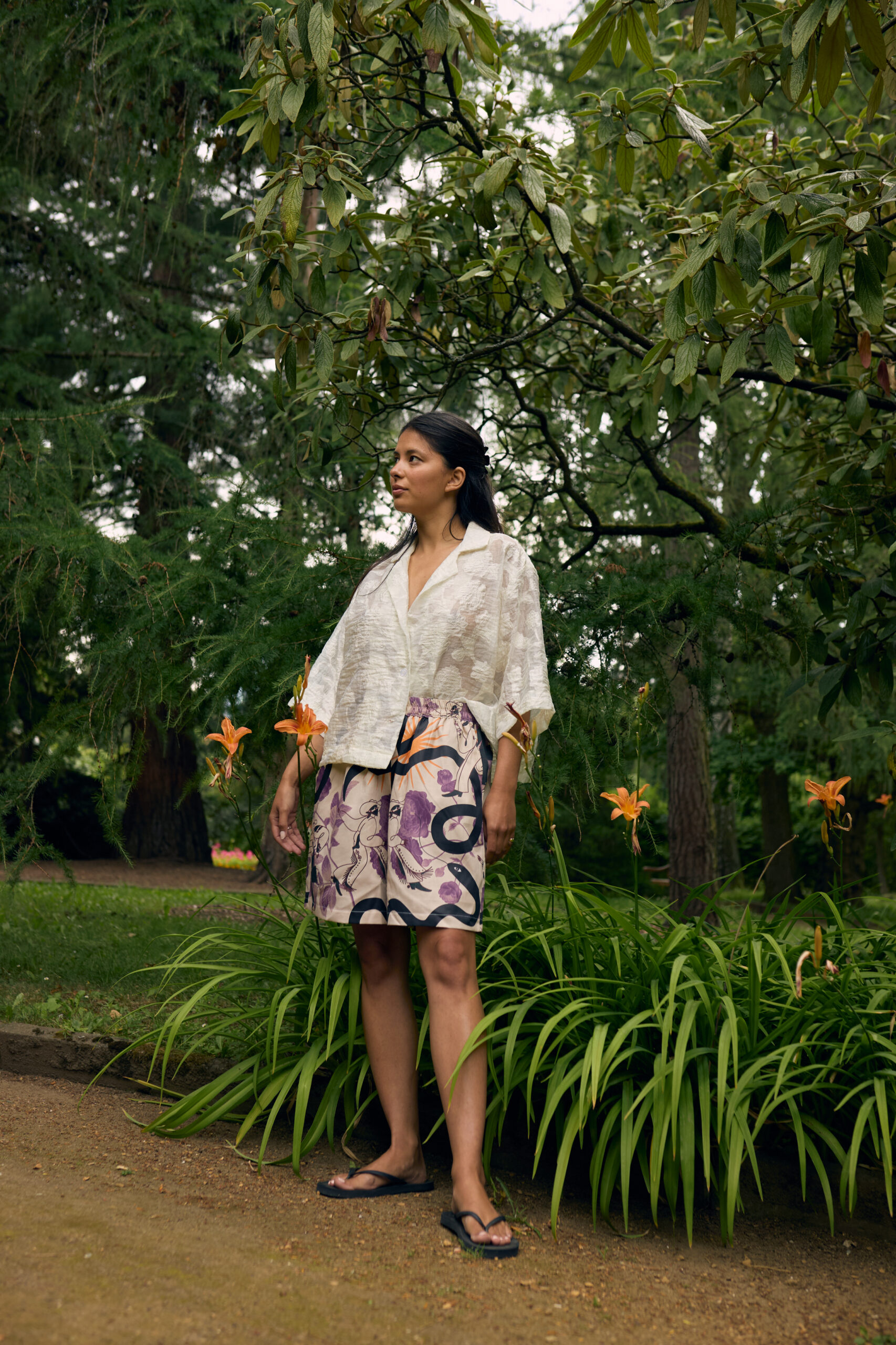 Aurelia & Zwei Frauen Ivory Bloom top viskózový