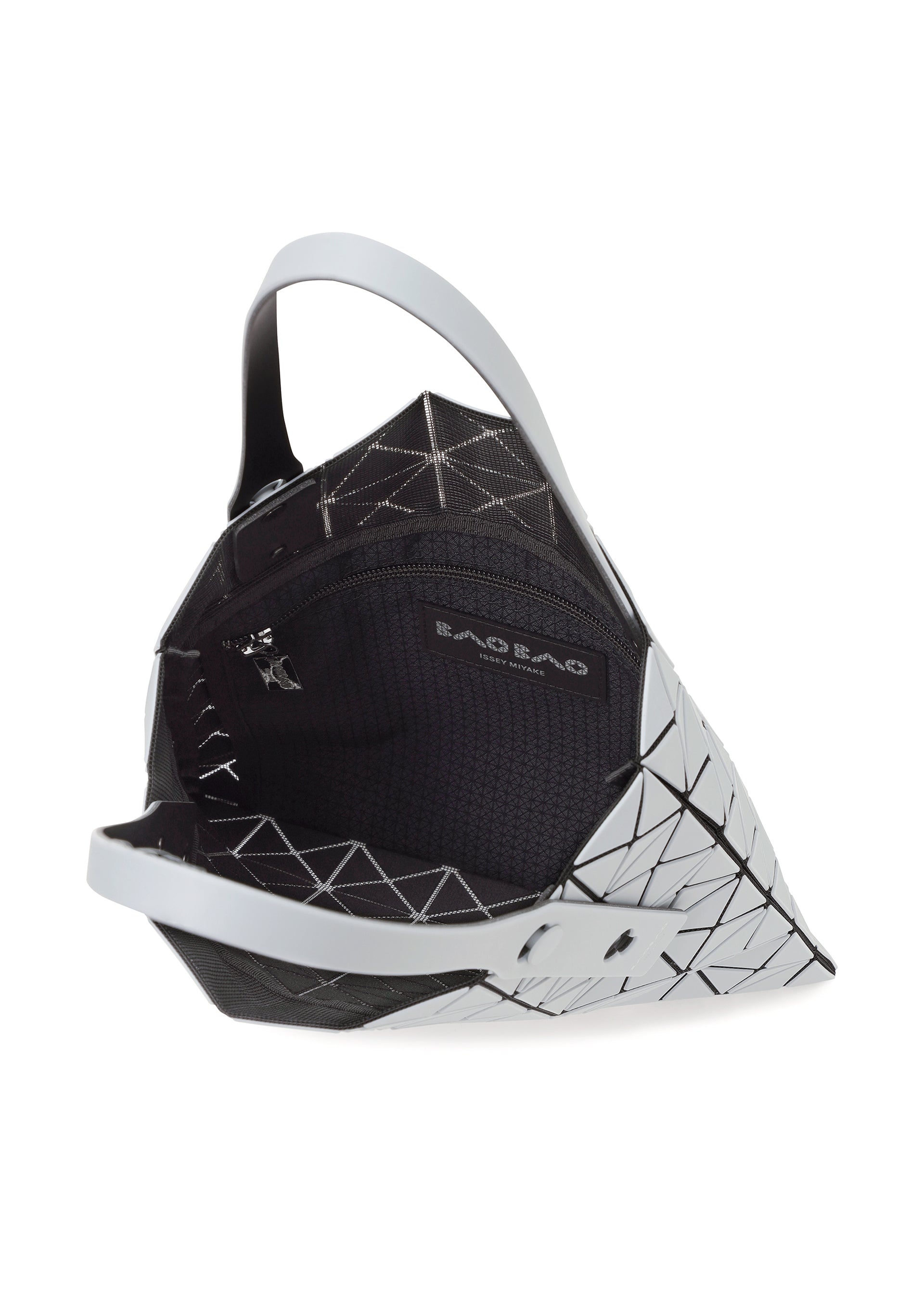 Issey Miyake Prism Frost tote šedá matná