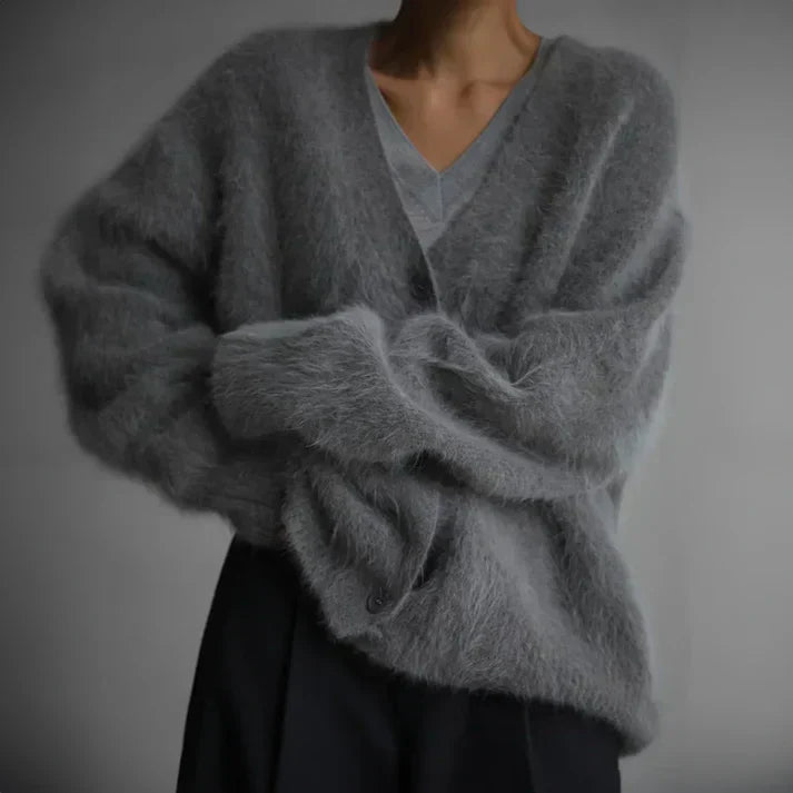 Norielle oversize svetr s výstřihem do V hebký