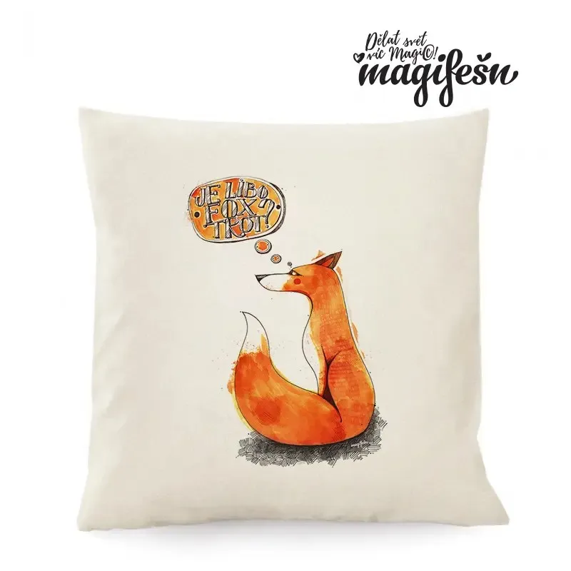 Magifešn Fox-Trot polštář 50x50 Fairtrade bavlna