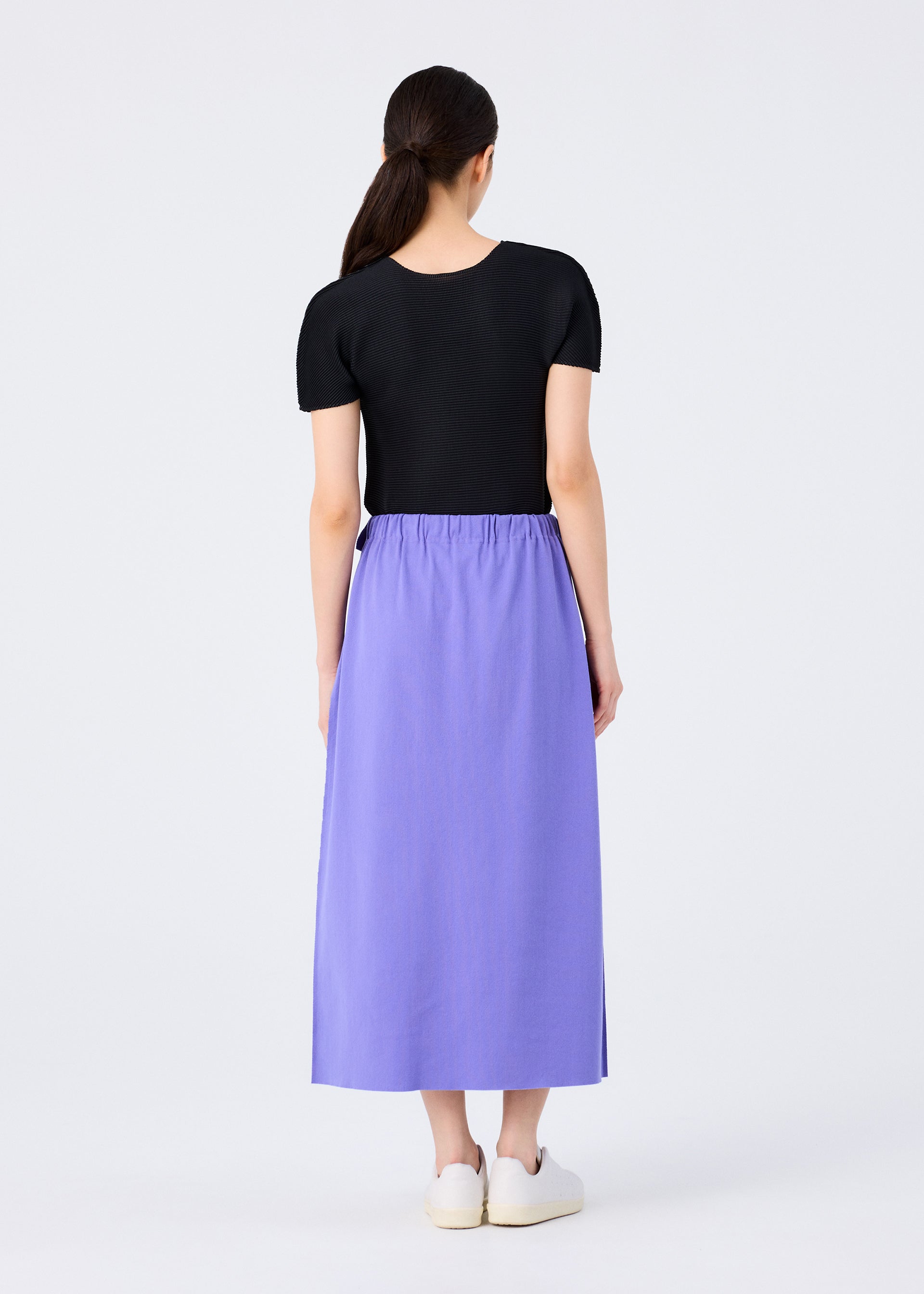 me Issey Miyake Flat Jersey sukně černá bavlněná