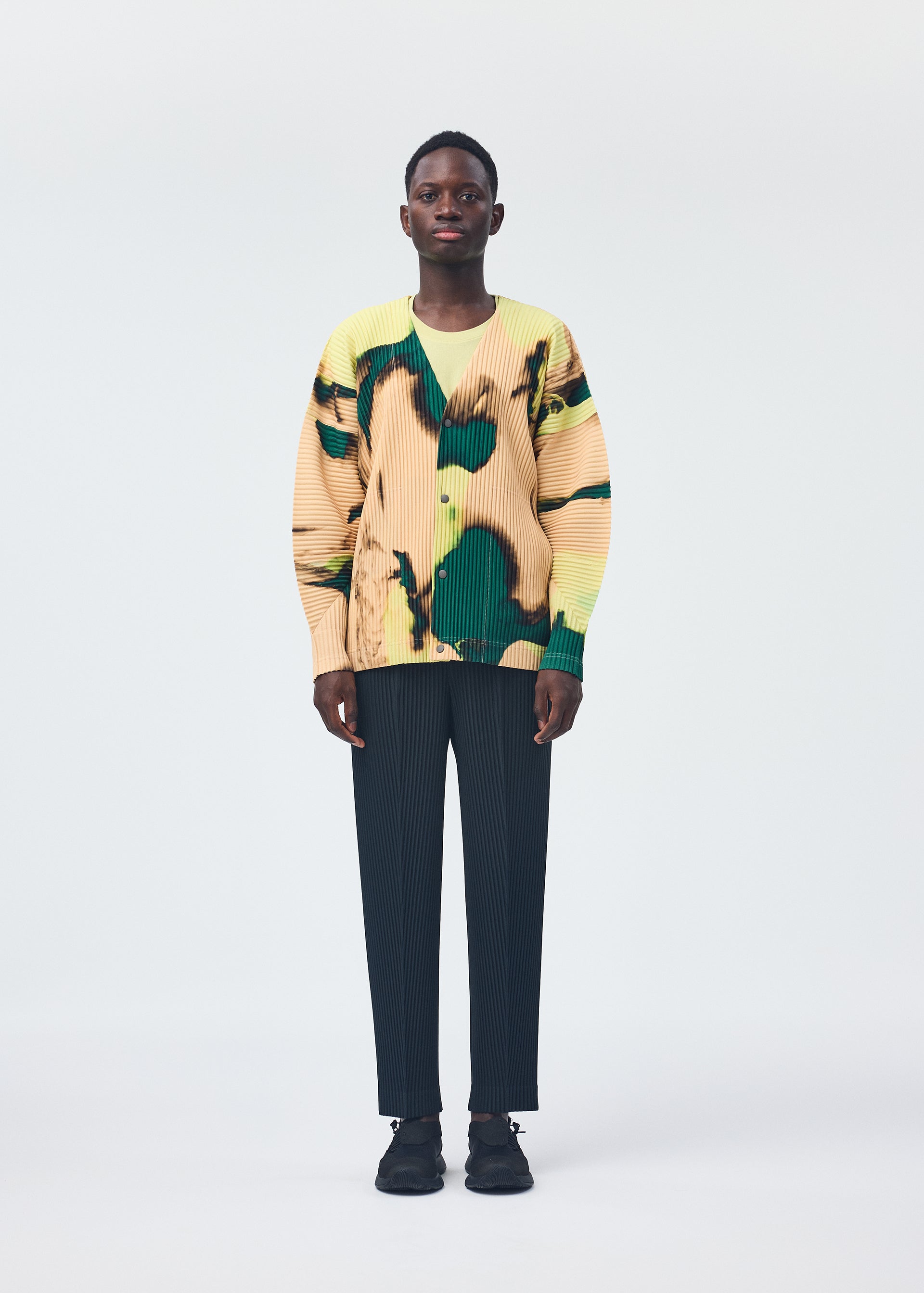 Issey Miyake Homme Plissé Agate kardigan béžový