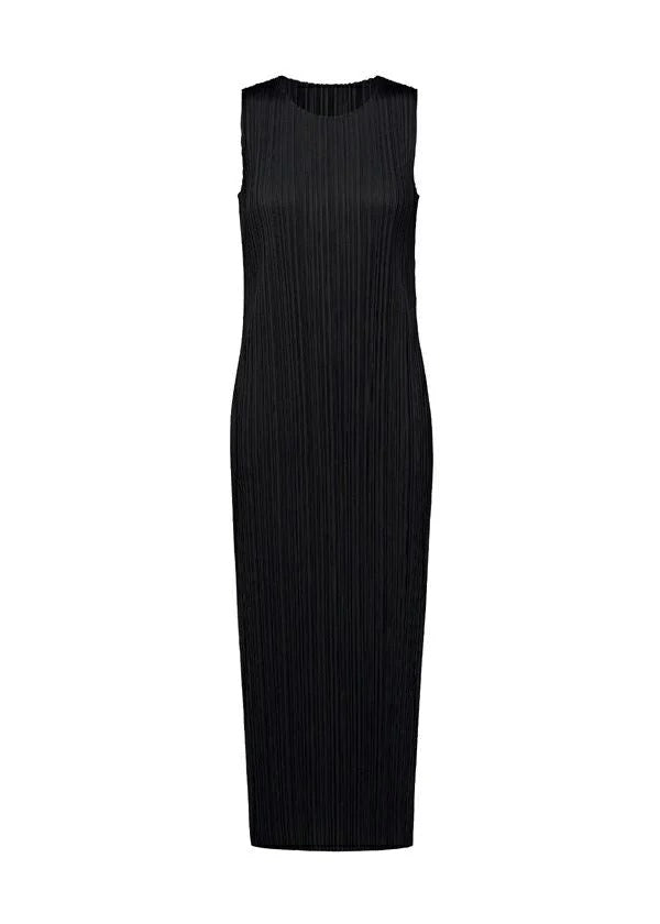 Issey Miyake Basics dlouhé šaty světle šedá