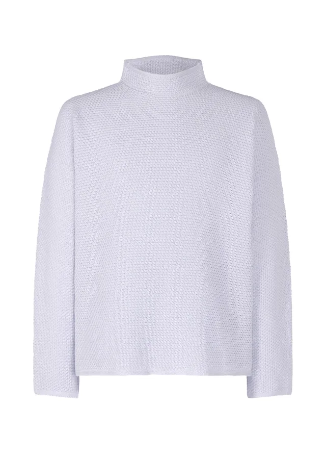 Issey Miyake Rustic Knit svetr modro-bílý